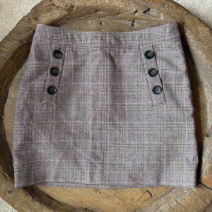 Banana Republic brown tan beige wool miniskirt fully lined women's size 6